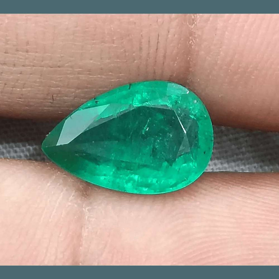 3.78ct GSI Certified Natural Deep Green Emerald - SMSGEMS 