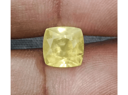 GSI Certified 3.85ct Vivid Yellow Sapphire, Natural Untreated Gemstone. - SMSGEMS 