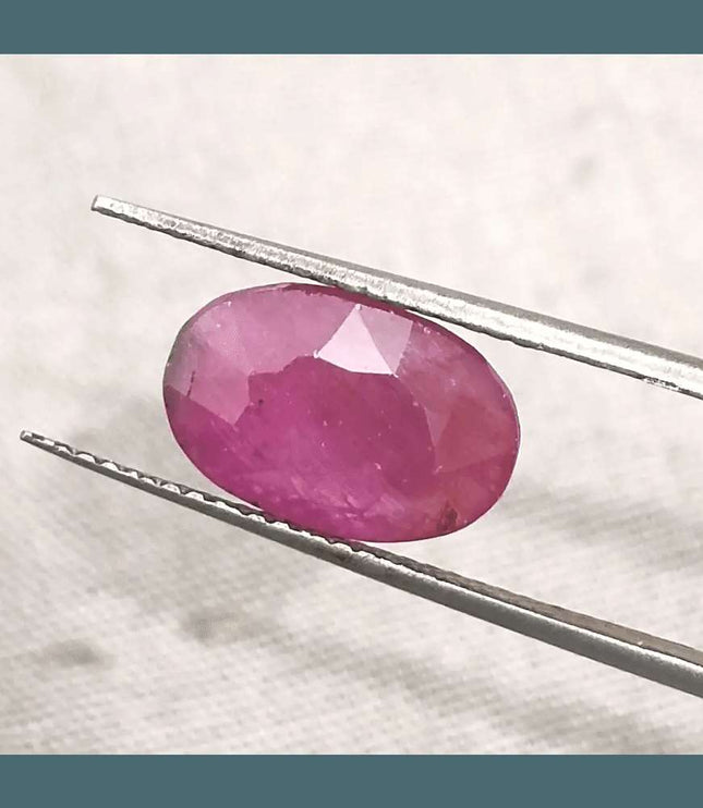 3.86ct Ruby Untreated Gemstone GSI Certified - SMSGEMS 