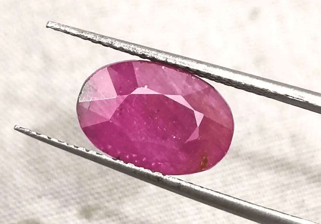 3.86ct Ruby Untreated Gemstone GSI Certified - SMSGEMS 