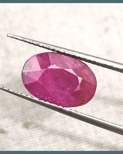 3.86ct Ruby Untreated Gemstone GSI Certified - SMSGEMS 