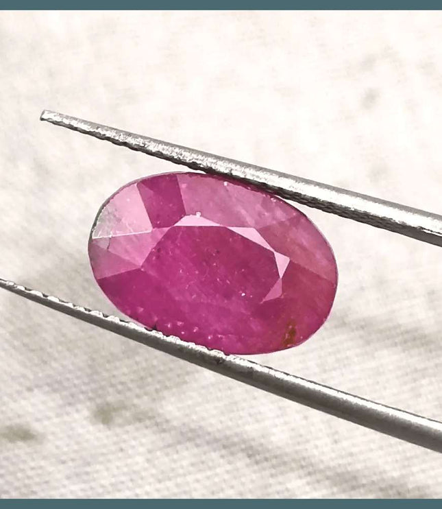 3.86ct Ruby Untreated Gemstone GSI Certified - SMSGEMS 