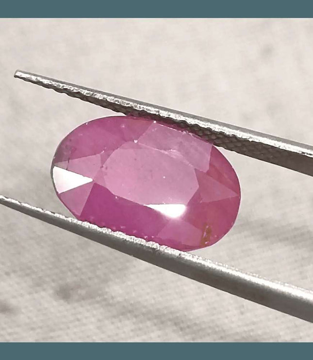 3.86ct Ruby Untreated Gemstone GSI Certified - SMSGEMS 
