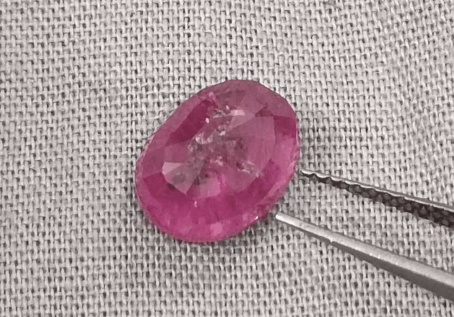 GSI Certified 3.98ct Sri Lanka Ruby, Natural Heated Gemstone - SMSGEMS 