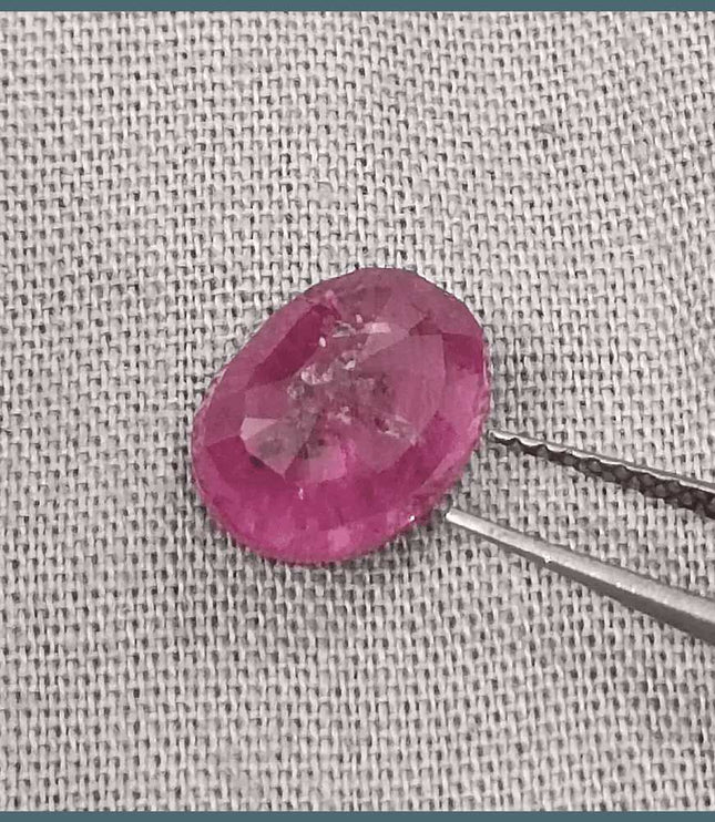 GSI Certified 3.98ct Sri Lanka Ruby, Natural Heated Gemstone - SMSGEMS 
