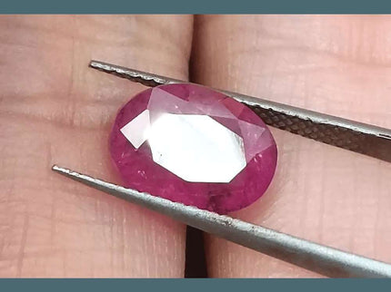 GSI Certified 3.98ct Sri Lanka Ruby, Natural Heated Gemstone - SMSGEMS 