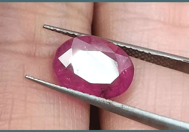 GSI Certified 3.98ct Sri Lanka Ruby, Natural Heated Gemstone - SMSGEMS 