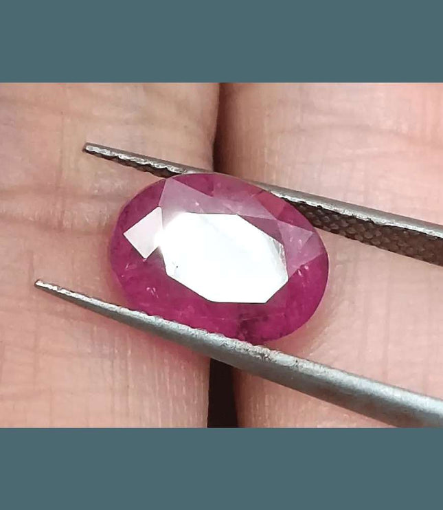 GSI Certified 3.98ct Sri Lanka Ruby, Natural Heated Gemstone - SMSGEMS 