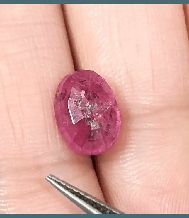 GSI Certified 3.98ct Sri Lanka Ruby, Natural Heated Gemstone - SMSGEMS 