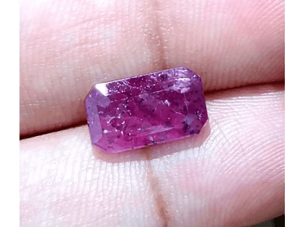 GSI Certified 4.04ct Maroon Red Ruby, Natural Gemstone - SMSGEMS 