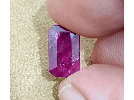 GSI Certified 4.04ct Maroon Red Ruby, Natural Gemstone - SMSGEMS 