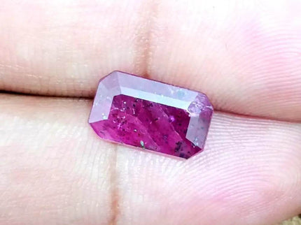 GSI Certified 4.04ct Maroon Red Ruby, Natural Gemstone - SMSGEMS 