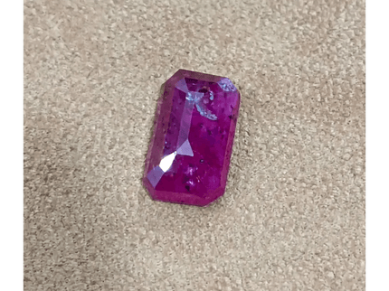 GSI Certified 4.04ct Maroon Red Ruby, Natural Gemstone - SMSGEMS 