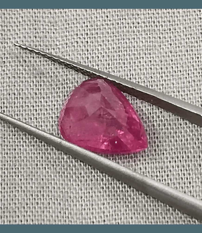 4.12ct Mozambique Ruby Natural Untreated Gemstone GSI Certified - SMSGEMS 