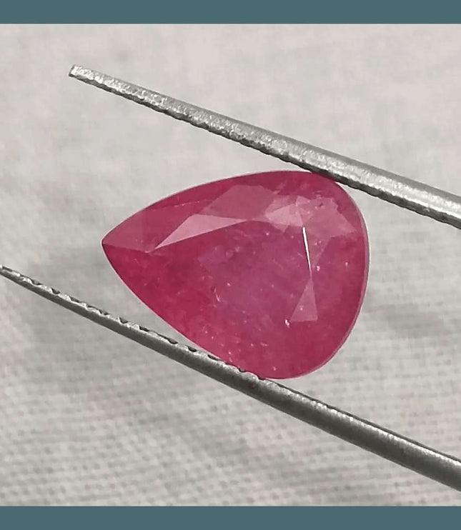 4.12ct Mozambique Ruby Natural Untreated Gemstone GSI Certified - SMSGEMS 