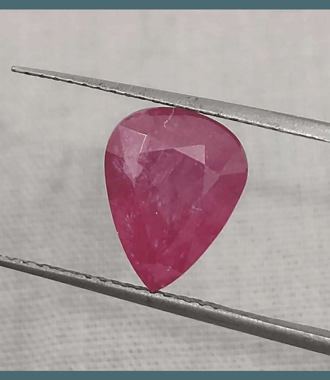 4.12ct Mozambique Ruby Natural Untreated Gemstone GSI Certified - SMSGEMS 