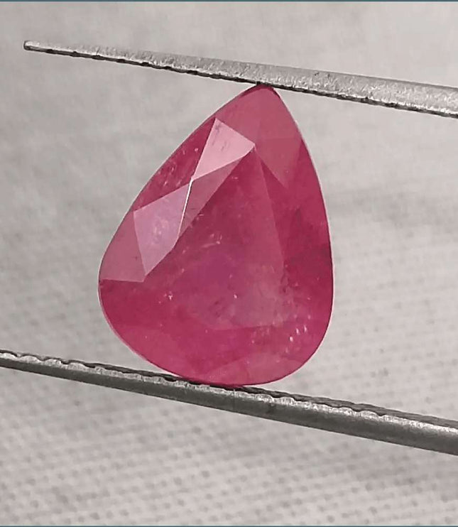 4.12ct Mozambique Ruby Natural Untreated Gemstone GSI Certified - SMSGEMS 