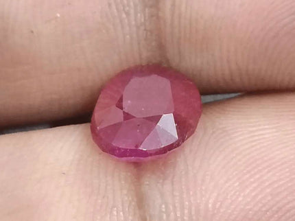 GSI Certified 4.12ct Ruby Natural Untreated Gemstone - SMSGEMS 