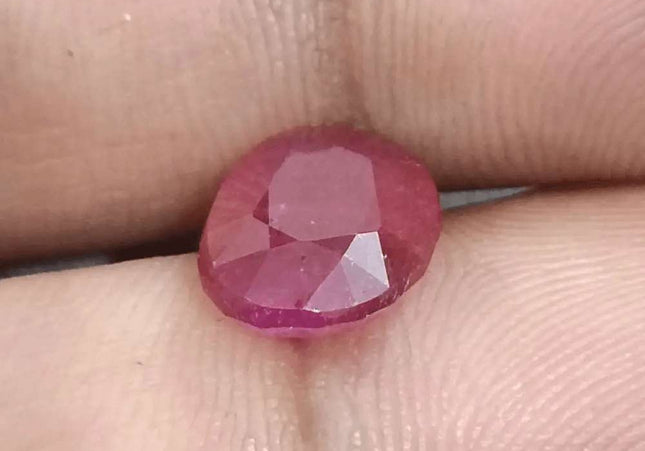 GSI Certified 4.12ct Ruby Natural Untreated Gemstone - SMSGEMS 