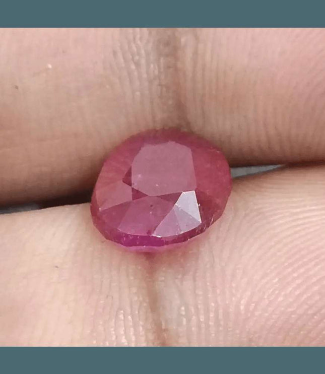 GSI Certified 4.12ct Ruby Natural Untreated Gemstone - SMSGEMS 