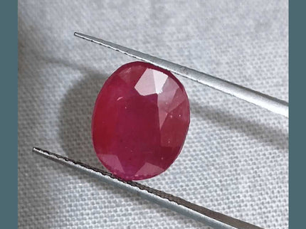 GSI Certified 4.12ct Ruby Natural Untreated Gemstone - SMSGEMS 