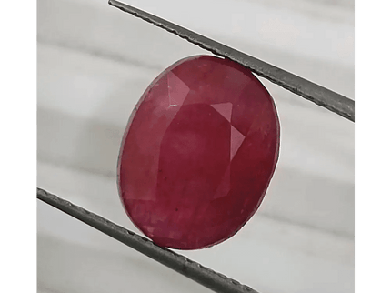 GSI Certified 4.12ct Ruby Natural Untreated Gemstone - SMSGEMS 