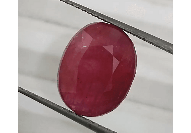 GSI Certified 4.12ct Ruby Natural Untreated Gemstone - SMSGEMS 