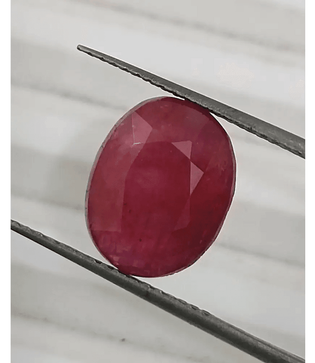 GSI Certified 4.12ct Ruby Natural Untreated Gemstone - SMSGEMS 