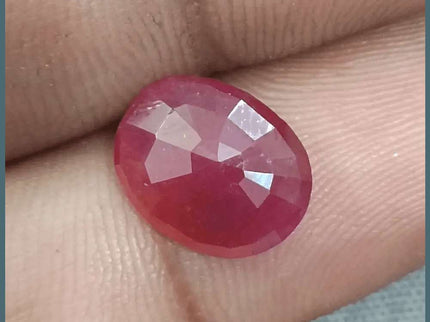 GSI Certified 4.12ct Ruby Natural Untreated Gemstone - SMSGEMS 
