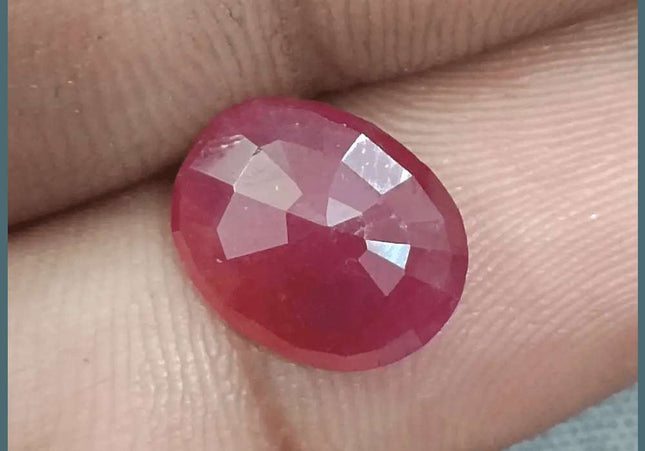 GSI Certified 4.12ct Ruby Natural Untreated Gemstone - SMSGEMS 