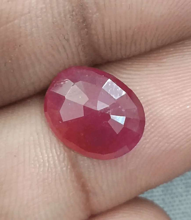 GSI Certified 4.12ct Ruby Natural Untreated Gemstone - SMSGEMS 