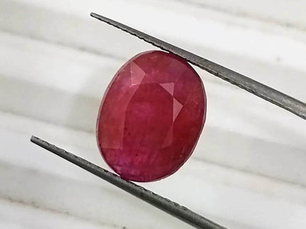 GSI Certified 4.12ct Ruby Natural Untreated Gemstone - SMSGEMS 