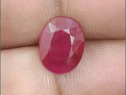 GSI Certified 4.12ct Ruby Natural Untreated Gemstone - SMSGEMS 