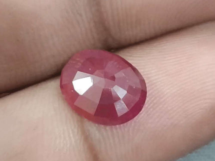 GSI Certified 4.12ct Ruby Natural Untreated Gemstone - SMSGEMS 