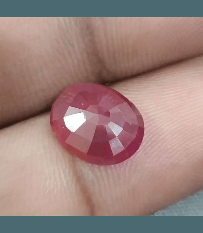 GSI Certified 4.12ct Ruby Natural Untreated Gemstone - SMSGEMS 