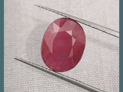 GSI Certified 4.12ct Ruby Natural Untreated Gemstone - SMSGEMS 