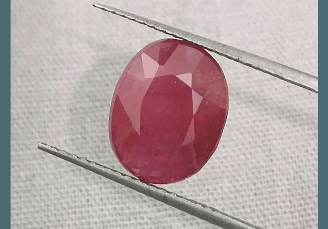 GSI Certified 4.12ct Ruby Natural Untreated Gemstone - SMSGEMS 