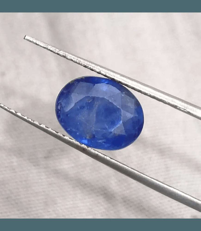 4.15ct Blue Ceylon Sapphire GSI Certified - SMSGEMS 