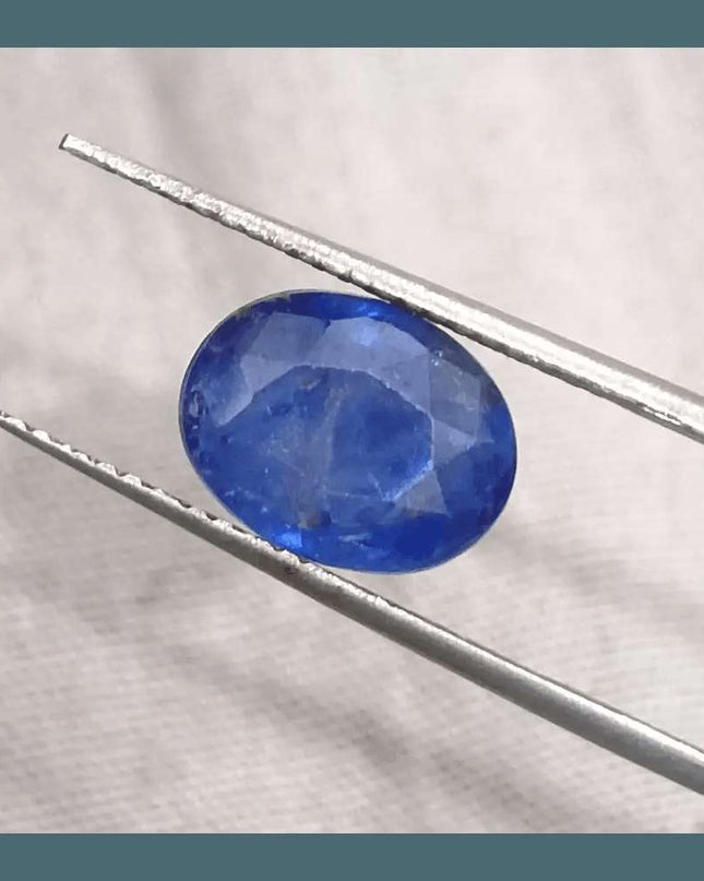 4.15ct Blue Ceylon Sapphire GSI Certified - SMSGEMS 