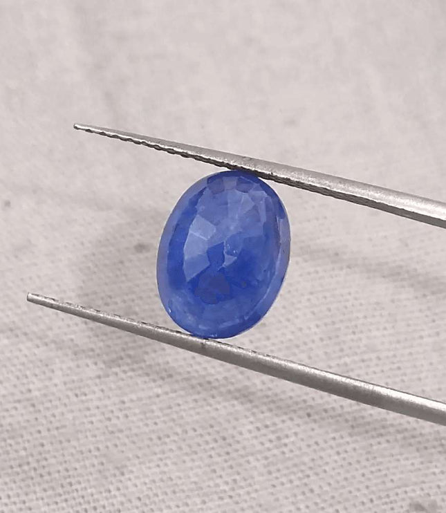 4.15ct Blue Ceylon Sapphire GSI Certified - SMSGEMS 