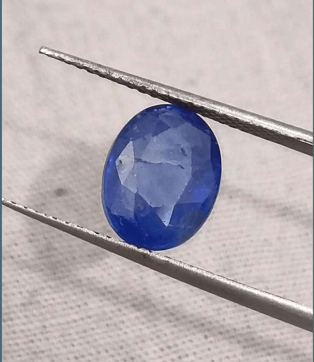 4.15ct Blue Ceylon Sapphire GSI Certified - SMSGEMS 
