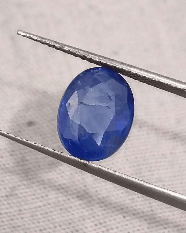 4.15ct Blue Ceylon Sapphire GSI Certified - SMSGEMS 