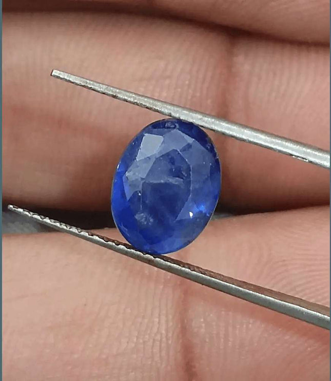 4.15ct Blue Ceylon Sapphire GSI Certified - SMSGEMS 