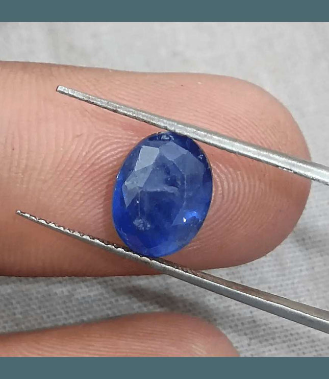 4.15ct Blue Ceylon Sapphire GSI Certified - SMSGEMS 