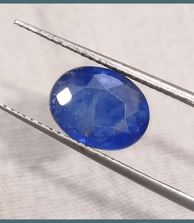 4.15ct Blue Ceylon Sapphire GSI Certified - SMSGEMS 