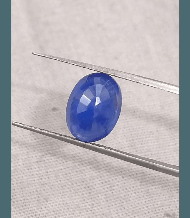 4.15ct Blue Ceylon Sapphire GSI Certified - SMSGEMS 