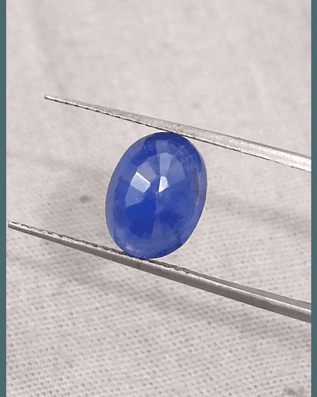 4.15ct Blue Ceylon Sapphire GSI Certified - SMSGEMS 