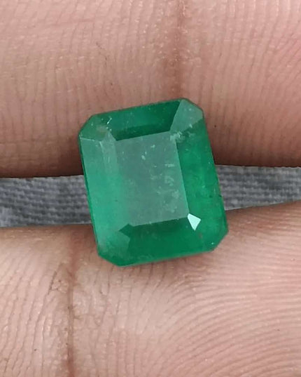 GSI Certified 4.17ct Velvet Green Emerald Natural Earth Mined Gemstone - SMSGEMS 