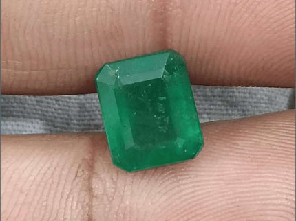 GSI Certified 4.17ct Velvet Green Emerald Natural Earth Mined Gemstone - SMSGEMS 