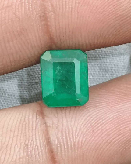 GSI Certified 4.17ct Velvet Green Emerald Natural Earth Mined Gemstone - SMSGEMS 